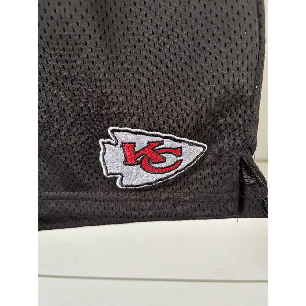 MENS KANSAS CITY CHIEFS Mesh SHORTS Pockets BLACK Unisex Size Small - Picture 3 of 5